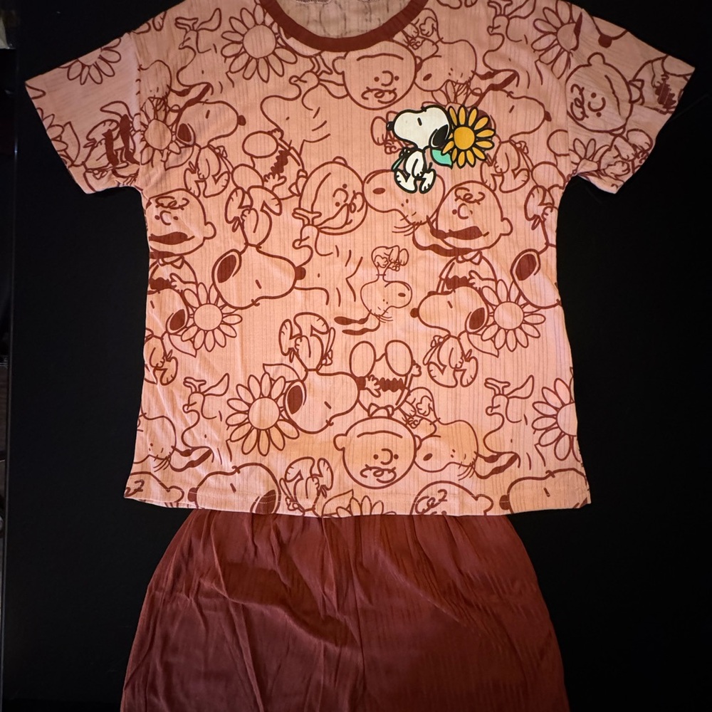 Kids Pajamas with Cartoon Print - Pink